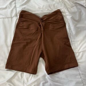 Brown PINK Biker Shorts